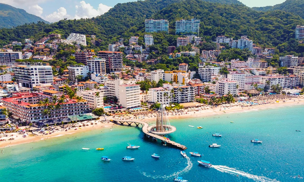 Panoramic view of Puerto Vallarta and hotel zone